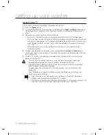 Preview for 14 page of Samsung WA90F5S4 User Manual