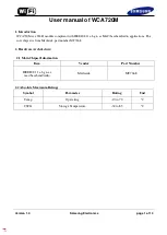 Samsung WCA720M User Manual предпросмотр