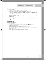 Preview for 17 page of Samsung WD6102CKC Owner'S Instructions Manual