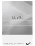 Samsung WE VoIP User Manual preview