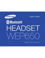 Предварительный просмотр 2 страницы Samsung Wep 650 - WEP650 Bluetooth Headset User Manual