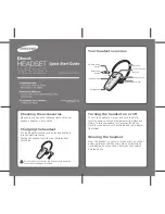 Samsung WEP250 - WEP 250 Bluetooth Headset Quick Start Manual preview