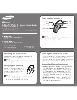 Samsung WEP450 - Headset - Over-the-ear Quick Start Manual preview