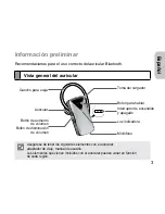 Предварительный просмотр 6 страницы Samsung WEP475 - Bluetooth Headset Manual Del Usuario