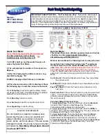 Preview for 1 page of Samsung WF219ANW/XAA Fast Track Troubleshooting