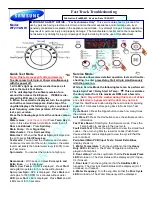 Samsung WF231ANW Fast Track Troubleshooting preview