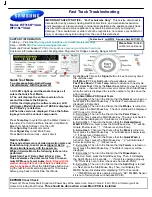 Preview for 1 page of Samsung WF316B XAA Series Troubleshooting Manual