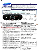 Preview for 1 page of Samsung WF337AA XAA Series Troubleshooting Manual