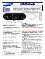 Preview for 1 page of Samsung WF337AAR/XAA Fast Track Troubleshooting