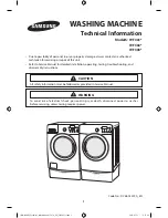 Samsung WF361BVBEWR/A1 Technical Information preview