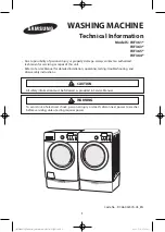 Preview for 1 page of Samsung WF365 Series Technical Information