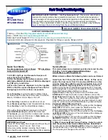Preview for 1 page of Samsung WF520ABP/XAA Fast Track Troubleshooting