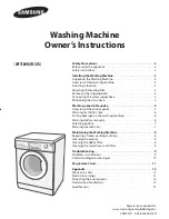 Samsung WF7500C Owner'S Instructions Manual preview