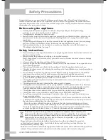 Preview for 2 page of Samsung WM1255A Owner'S Instructions Manual