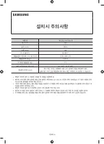 Preview for 10 page of Samsung WMN-M15EB Cautions When Installing