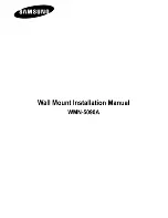 Samsung WMN5090 Installation Instructions Manual preview