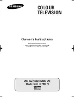 Preview for 1 page of Samsung WS-28M064N Owner'S Instructions Manual