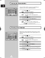 Preview for 13 page of Samsung WS-28M064N Owner'S Instructions Manual