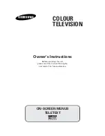 Samsung WS-32A11SS Owner'S Instructions Manual preview