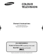 Samsung WS-32Z308T Owner'S Instructions Manual preview