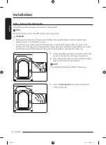 Предварительный просмотр 18 страницы Samsung WW BB Series User Manual