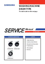 Preview for 1 page of Samsung WW8NK 2 Series Service Manual