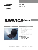 Preview for 1 page of Samsung X460 Service Manual