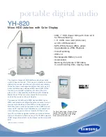 Preview for 1 page of Samsung YH-820 Specifications