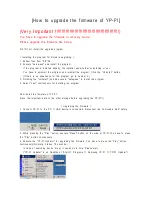 Предварительный просмотр 1 страницы Samsung YP-F1B Firmware Update Manual