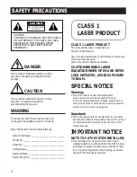 Preview for 2 page of Samsung Z-10MM Owner'S Instructions Manual