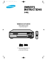 Предварительный просмотр 2 страницы Samsung Z-48Q Owner'S Instructions Manual