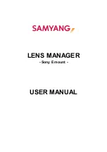 Samyang Sony E mount User Manual preview