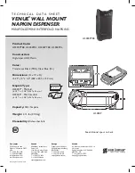 Preview for 1 page of San Jamar VENUE H5000PTBK Technical Data Sheet