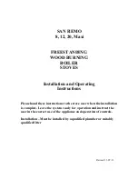 San Remo Stoves Maxi Installation And Operating Instructions Manual preview