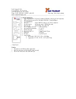 Предварительный просмотр 2 страницы San Telequip SC09FE User Manual