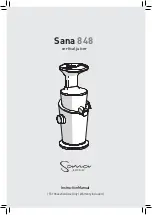 Предварительный просмотр 1 страницы Sana 848 Instruction Manual