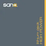 Sana Lithium pack Manual preview