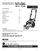 Sanborn SB-WFT-16022 Operator'S Manual preview