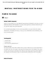 S&B Filters 76-6000 Install Instructions Manual предпросмотр