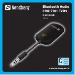 Preview for 1 page of Sandberg Bluetooth Audio Link 2in1 TxRx Quick Manual