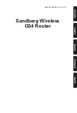 Sandberg Wireless G54 Router Manual preview