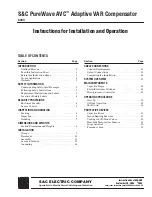 S&C PureWave AVC Instructions For Installation And Operation Manual preview