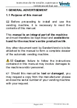 Preview for 4 page of SandenVendo Snack Safety Point User And Maintenance Manual