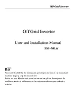 Sandi Electric SDP-30KW User And Installation Manual preview