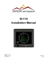 SANDIA aerospace SI-11X Installation Manual предпросмотр