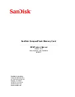 Предварительный просмотр 1 страницы SanDisk CompactFlash Extreme III Product Manual