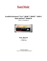 Предварительный просмотр 1 страницы SanDisk Extreme Pro SDHC  UHS-I User Manual