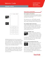 SanDisk microSDHC Specifications предпросмотр