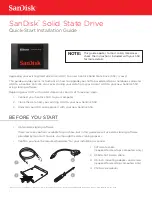 SanDisk SD6CB-192G-000000 - SSD 192 GB Hard Drive Quick Installation Manual preview