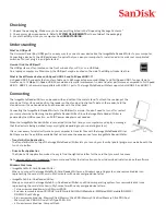 Предварительный просмотр 2 страницы SanDisk SDDR-01 - ImageMate External Parallel CompactFlash Card Reader User Manual